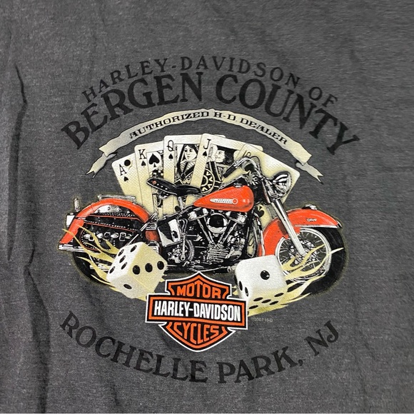 Harley Davidson T Shirt Men's 4XL Gray Motorcycle Double Sided 2007 Made in USA - Picture 5 of 9